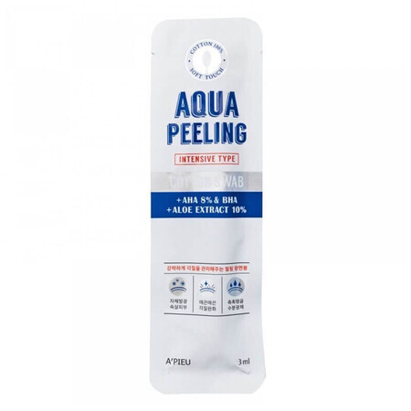 Bețișor din bumbac pentru peeling cu 8% AHA, 3ml, Apieu