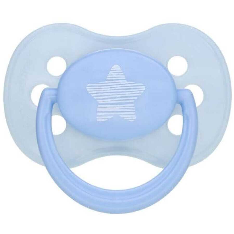 Canpol babies ciuccio simmetrico in silicone 0-6m blu pastello