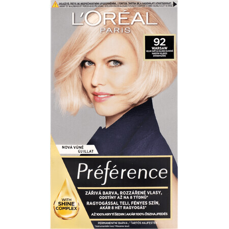 L'Oréal Paris Hair Color Féria Préférence Nuanță: 92 Iridescent Blonde