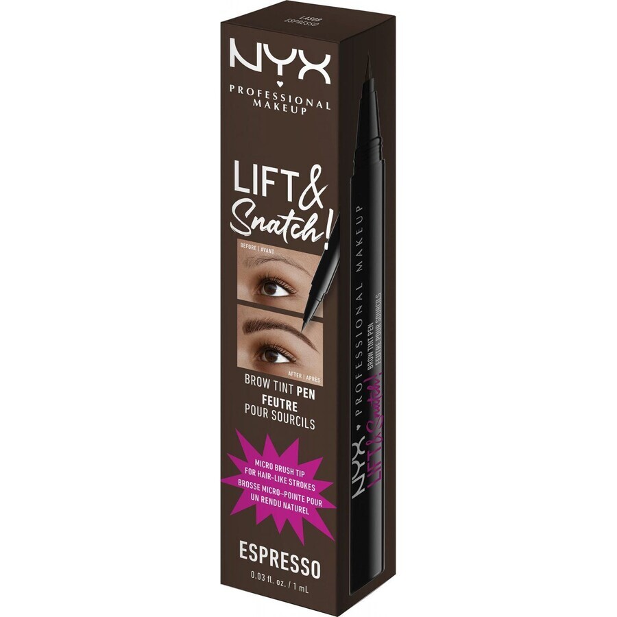 NYX Professional Makeup Lift N Snatch Brow Tint Pen Brow Fixer - 08 Espresso 1 ml