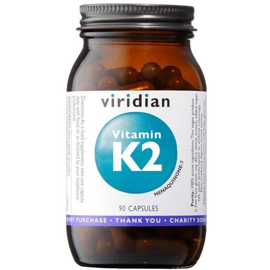 Viridian Vitamine K2, 90 gélules