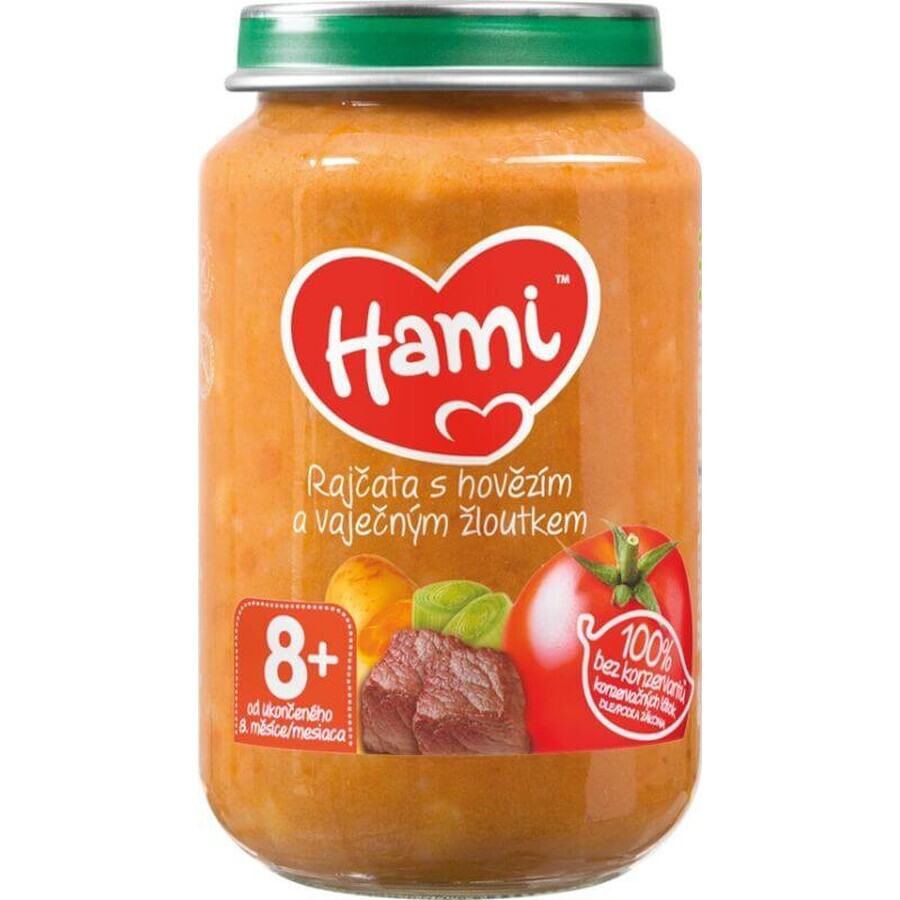 Hami Tomate, Rindfleisch und Eigelb ab 8 Monaten 200 g