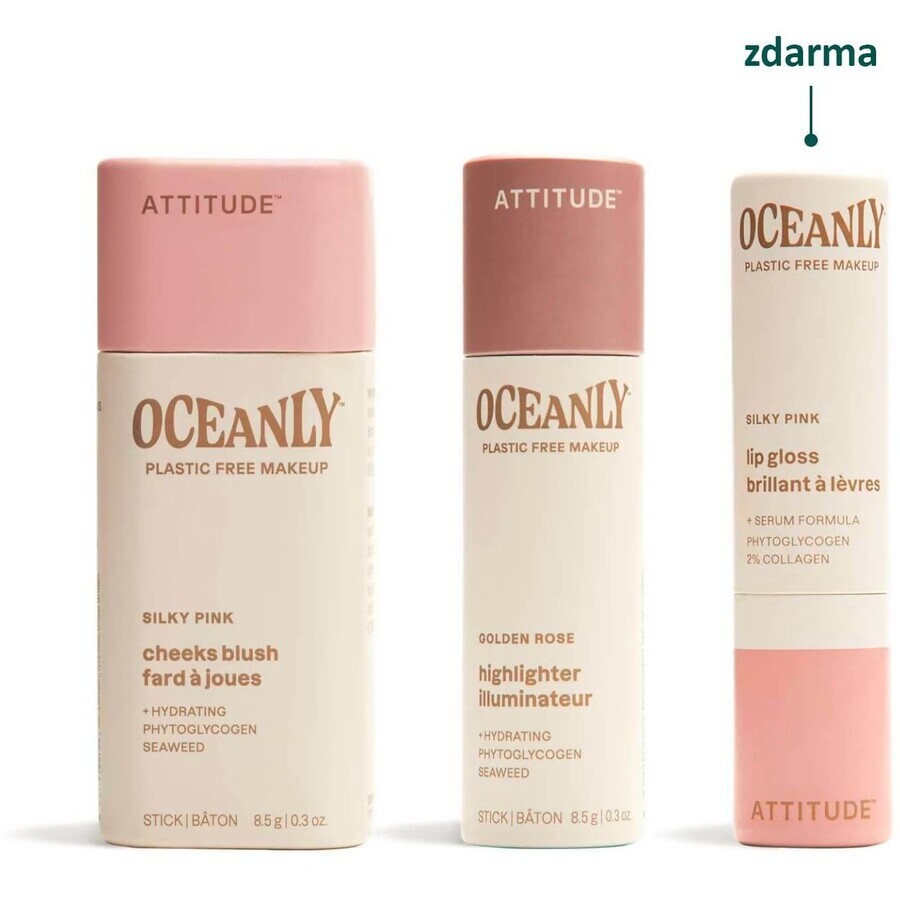 Set de maquillaje Attitude Oceanly - Silky Pink 3 pcs