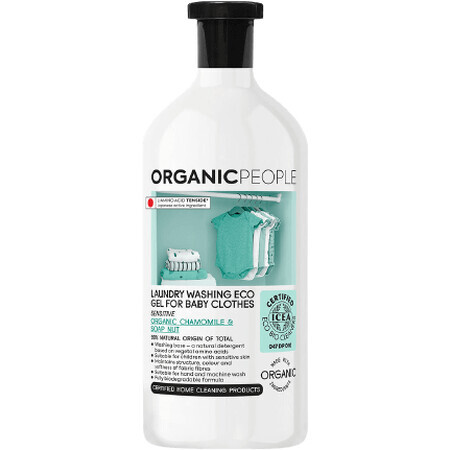 Organic People Bio-Waschgel für Babywäsche, Kamille und Waschnuss 1000 ml