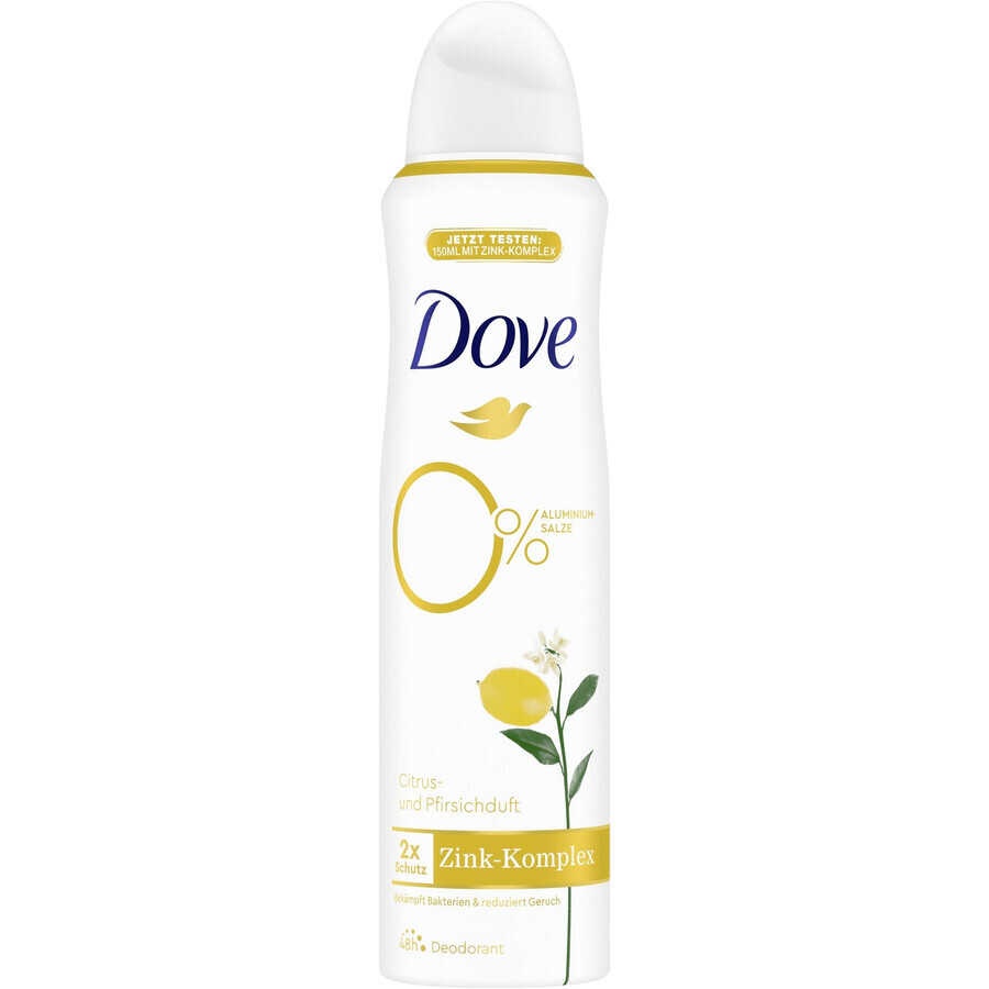 Dove 0% ALU Citrus en Perzik Deodorant Spray 150 ml