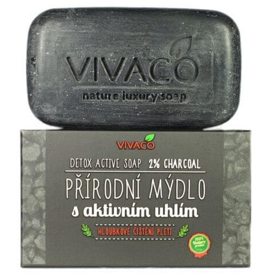 Vivaco Naturseife mit Aktivkohle 100 g