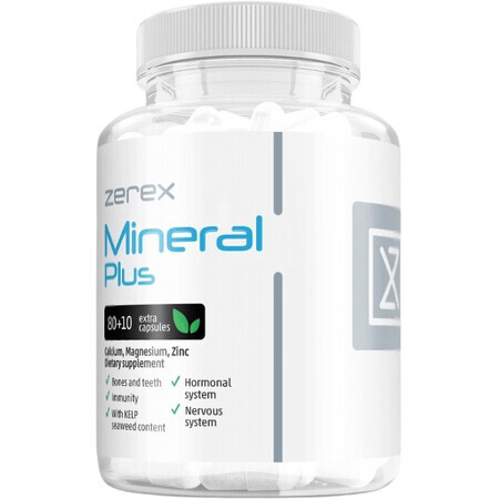 Zerex Zerex Mineral Plus - Kalzium, Magnesium, Zink zur Stärkung der Knochen und Muskeln 90 Weichkapseln