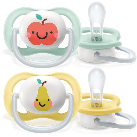 Philips Avent Ultra air neutral Schnuller 0-6m Apfel 2 Stück