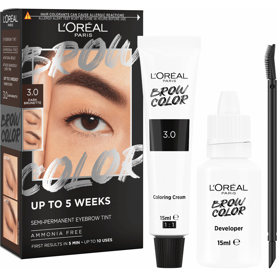 L'Oréal Paris Brow Color 3.0 Dark Brunet semi-permanente wenkbrauwkleur