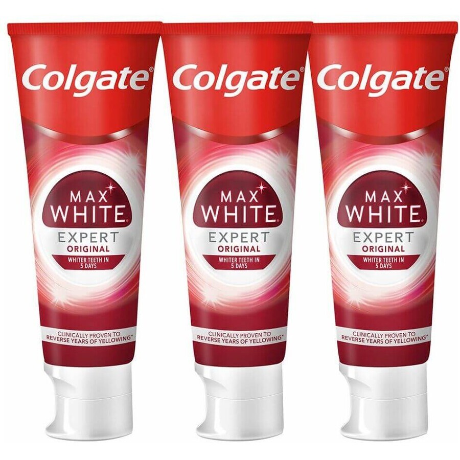 Pastă de dinți Colgate Max White Expert Original 3 x 75 ml