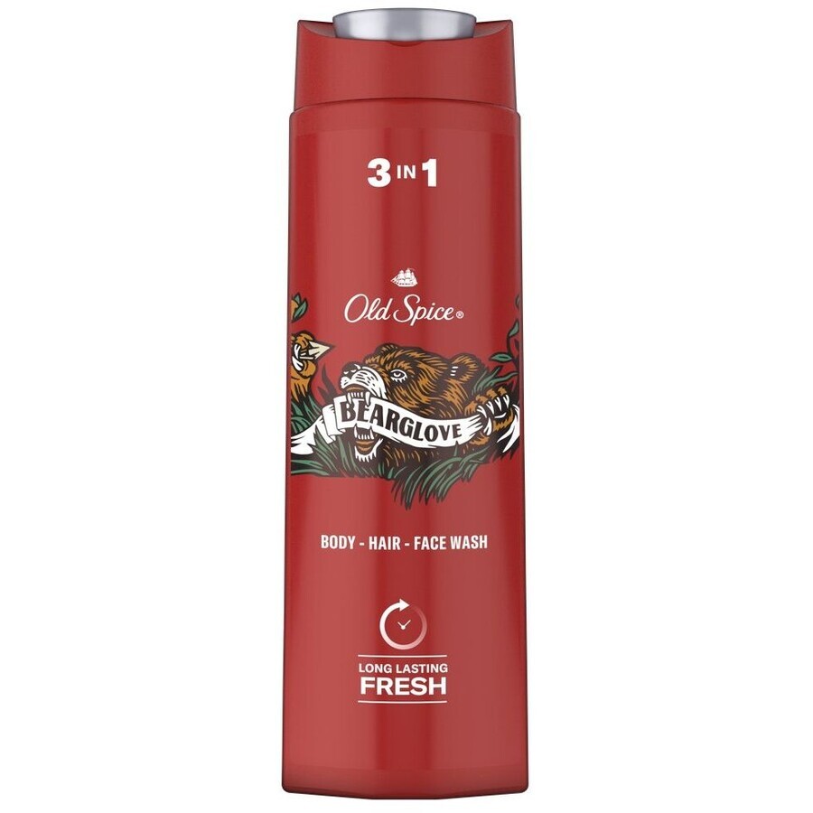 Old Spice Bearglove Gel douche et shampooing pour hommes 400 ml