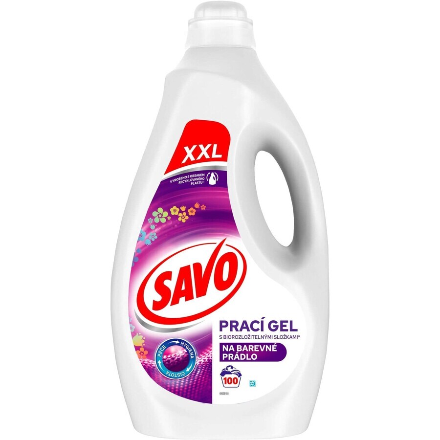 Savo Gel di lavaggio per biancheria colorata 100 dosi di lavaggio 5 l