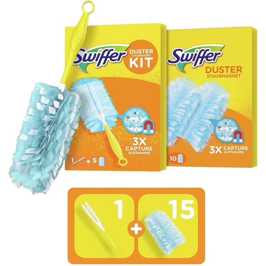 Swiffer-Set (1 Griff + 15 Staubsauger)