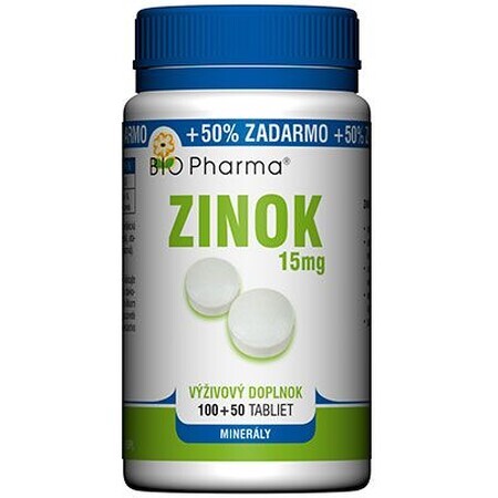 Bio Pharma Zink 15 mg 150 Tabletten