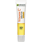 Garnier Skin Naturals Fluido UV iluminador diario con Vitamina C FPS 50+ invisible, 40 ml