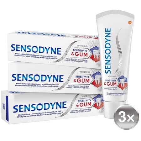 Sensodyne Sens&Gum aufhellende Zahnpasta 3 x 75 ml