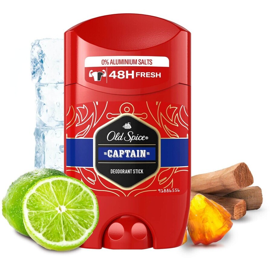 Old Spice Captain vaste deodorant met noten van sandelhout en citrus 50 ml