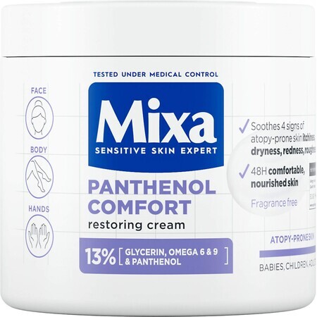 Mixa Panthenol Regenerating body care for atopy-prone skin, 400 ml