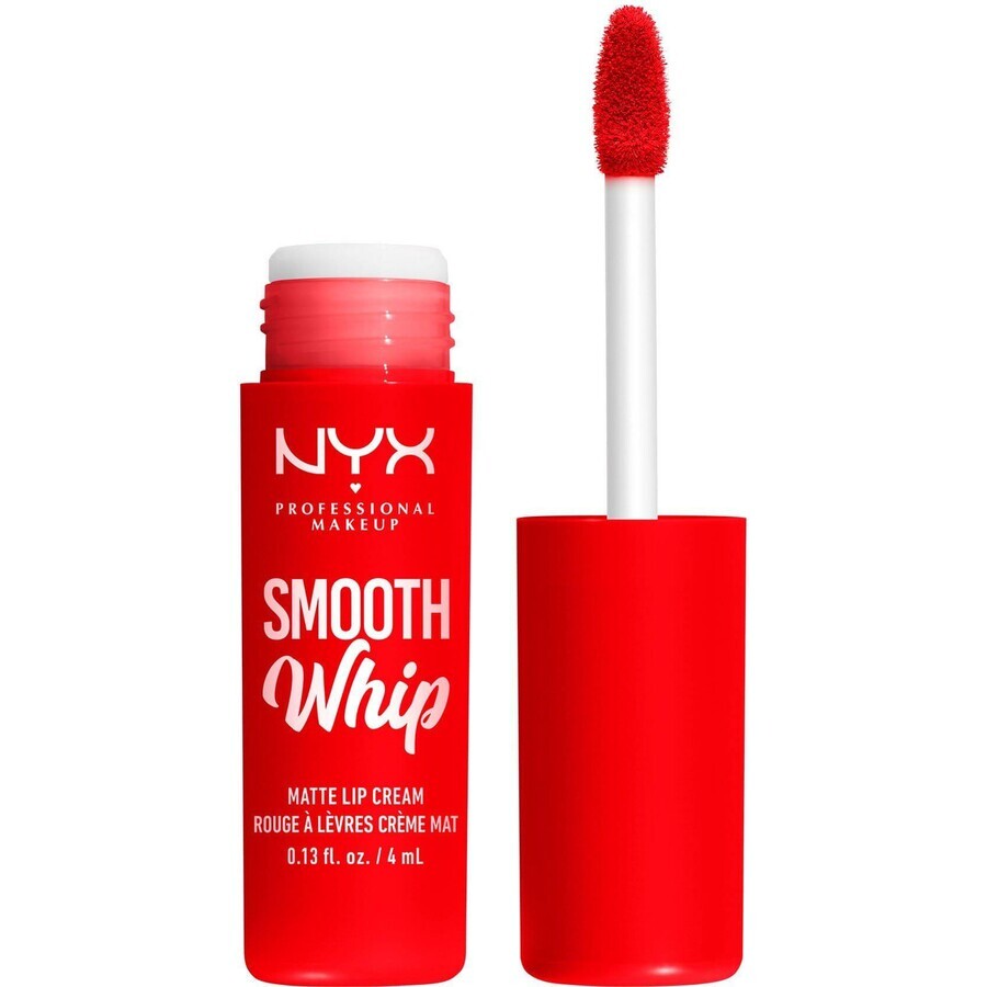 NYX Professional Makeup Smooth Smooth Whip Matte Lip Cream 12 Icing On Top Matte Liquid Lipstick, 4 ml