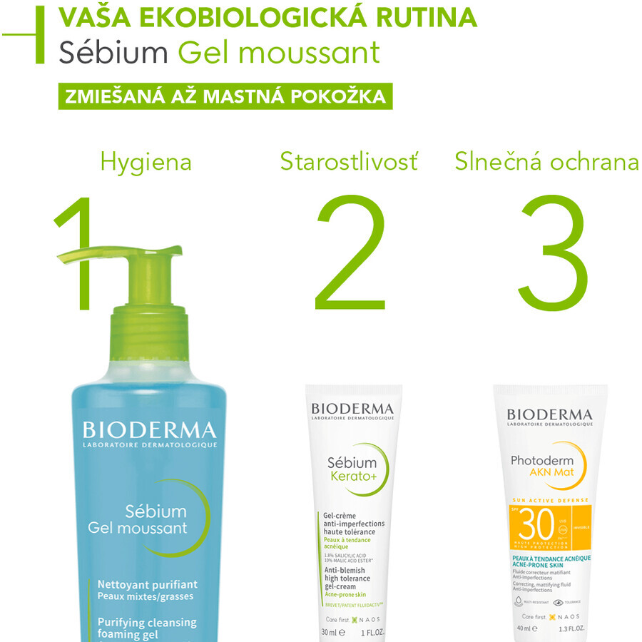 Bioderma Sébium Gel espumoso limpiador para pieles mixtas y grasas 200 ml