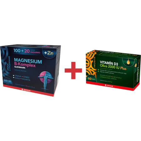 Magnesio B-Complex + Zinco con un regalo di vitamina D3 Olive Plus