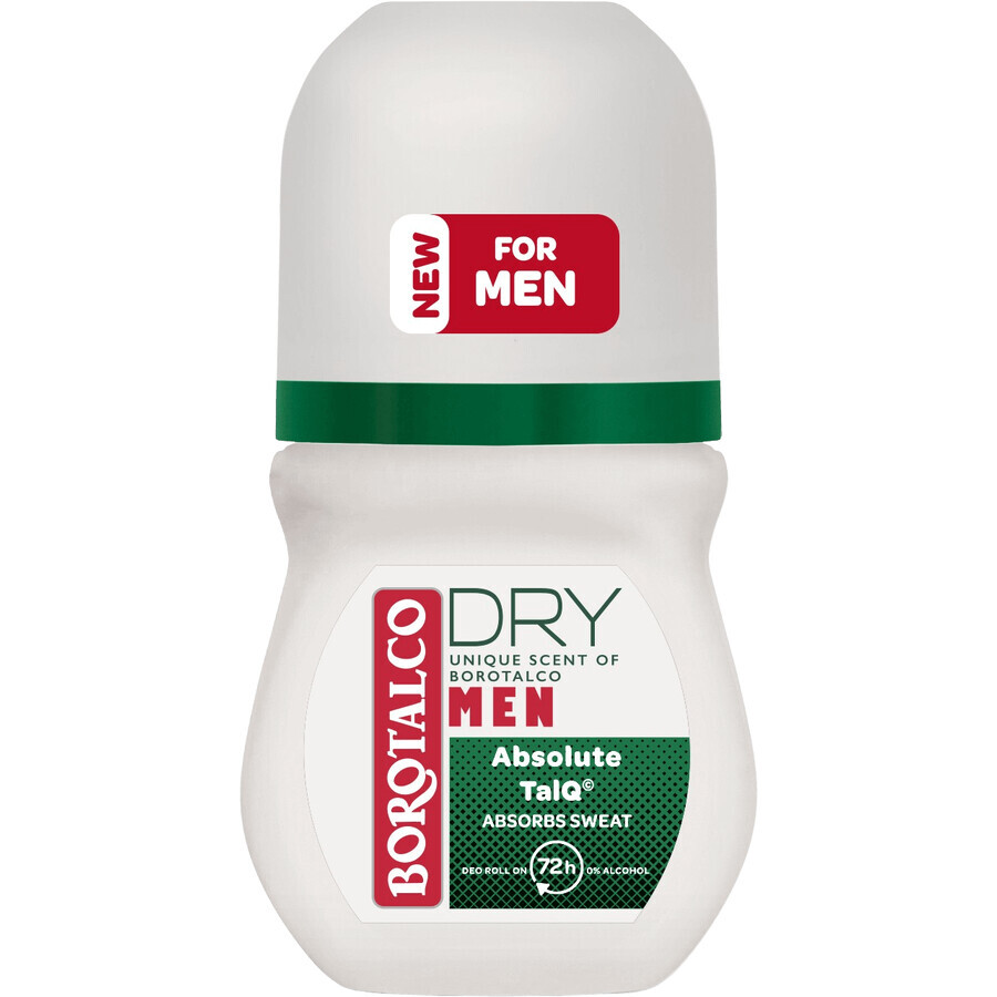 Borotalco MEN Dry Unique Scent, Desodorante Roll-On para Hombre 50 ml