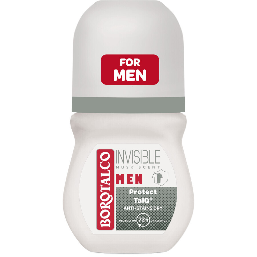 Borotalco Men Absolute InvisibleDry Musk Scent, Deoroller für Männer 50 ml