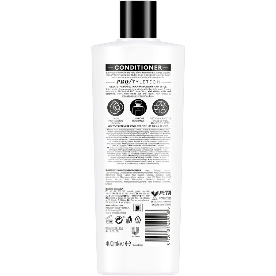 TreSemmé Replenish & Cleanse Vitamin-Spülung für fettiges Haar 400 ml