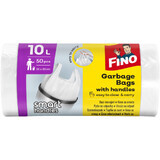 Fino Color Garbage bags with handles white 50 x 10 l