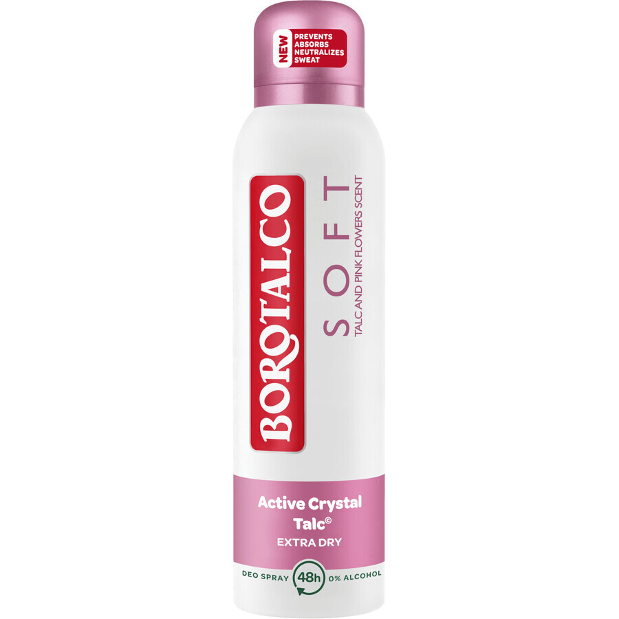 Borotalco Talco Suave y Flor Rosa Desodorante en Spray para Mujer 150 ml