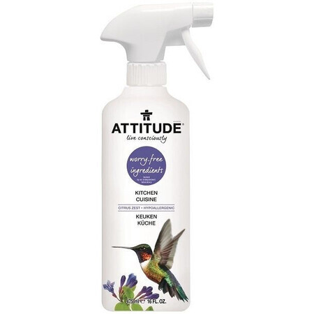 Attitude Lemon Peel Flavored Kitchen Detergent Spray 475 ml