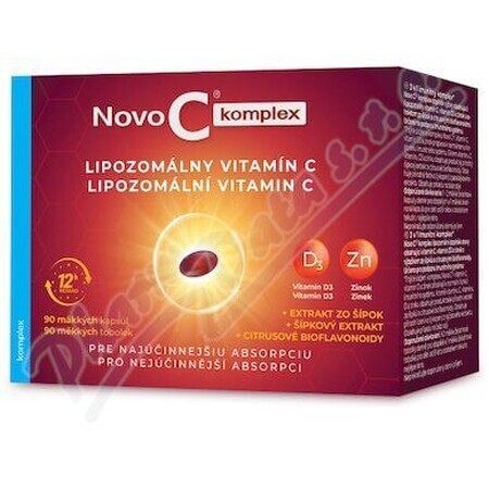 Novo C KOMPLEX Liposomales Vitamin C mit Vitamin D3 und Zink 90 Weichkapseln