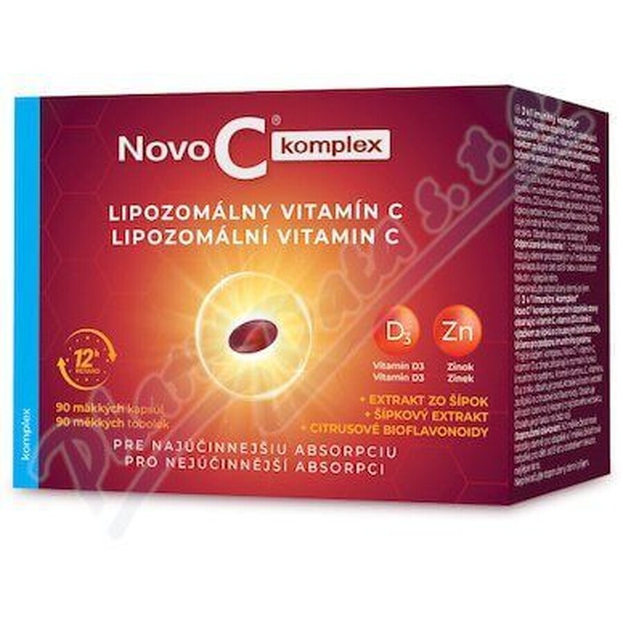 Novo C KOMPLEX Liposomales Vitamin C mit Vitamin D3 und Zink 90 Weichkapseln