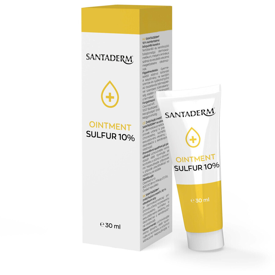 Santaderm Sulfur 10% Pomada emoliente de azufre 30 ml