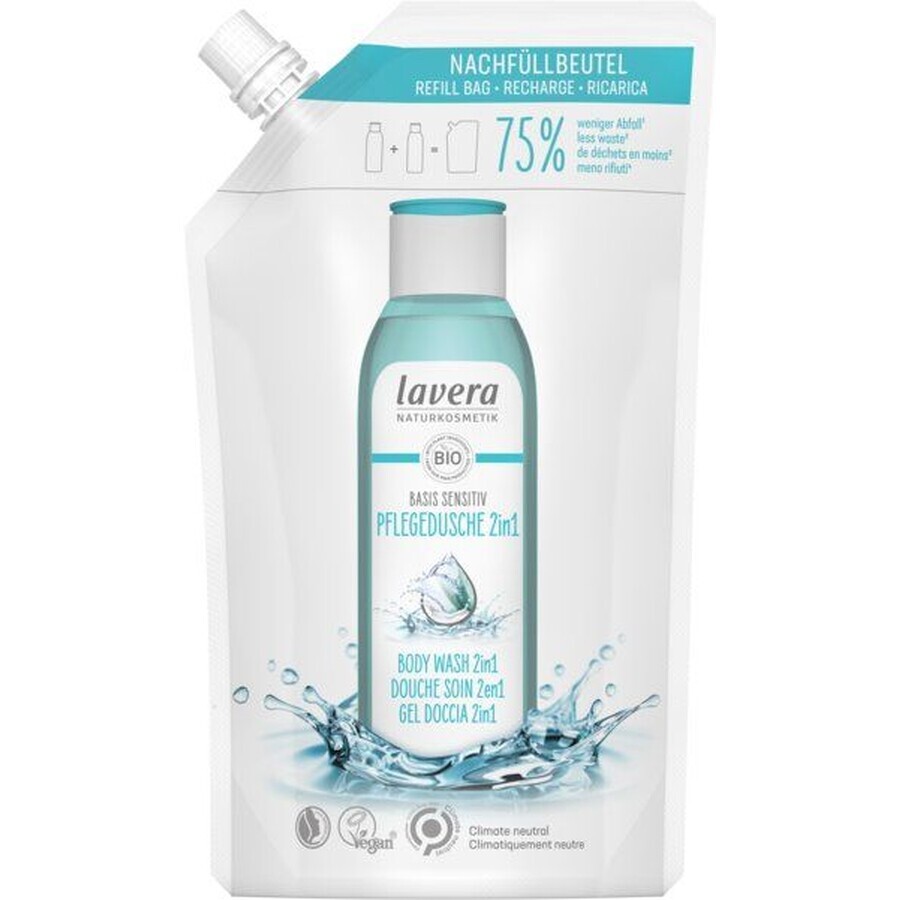 Lavera Basis Sensitiv 2 in 1 gel douche corps et cheveux recharge 500 ml