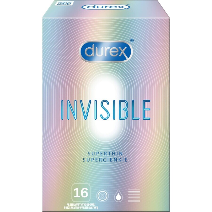 Durex Unsichtbar Unsichtbar Extra Dünn Extra Sensitiv Kondome 16 Stück