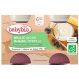 Babybio Leche de avena + plátano + arándanos brasserie 2 x 130 g