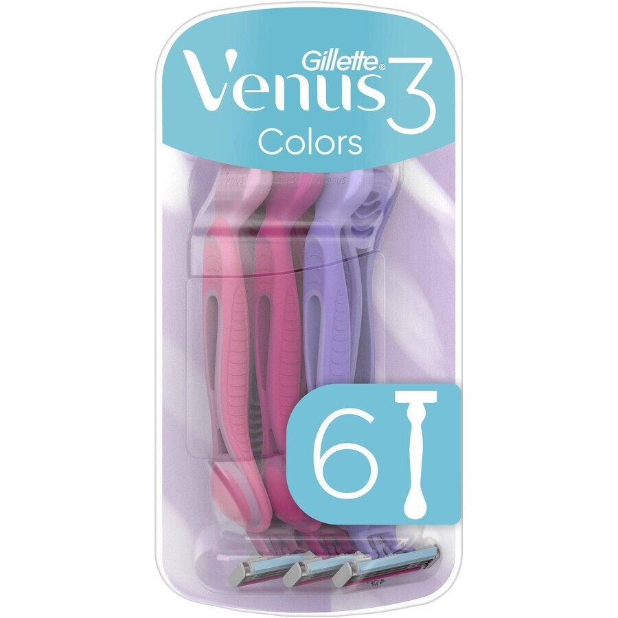 Gillette Venus Simply Venus3 Afeitadora desechable Multicolor 6 pzs