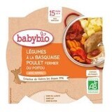 Babybio menú vegetal con pollo a la vasca y arroz 260 g