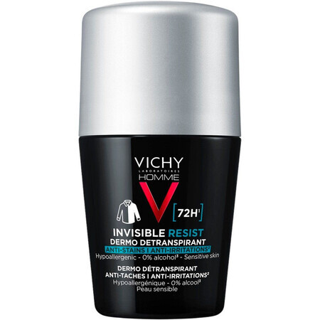 Vichy Homme Invisible Resist 72H antitraspirante contro macchie e irritazioni 50 ml