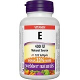 Webber Naturals Vitamina E 400 UI fonte naturale BONUS 120 capsule