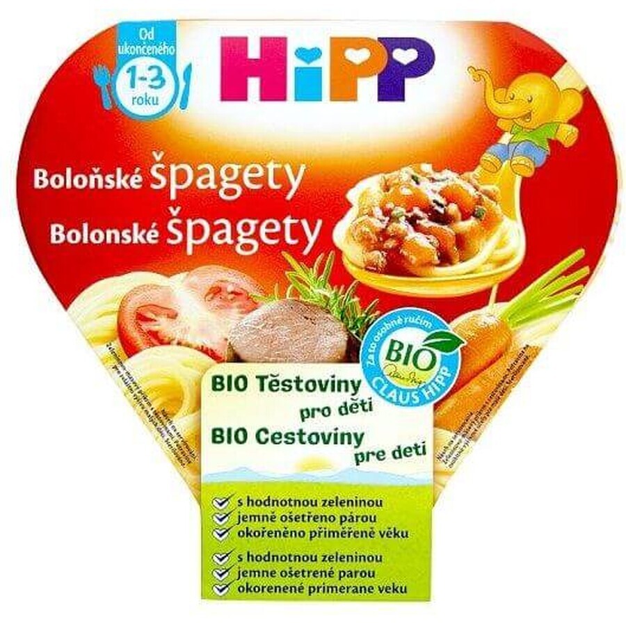 HiPP Organic vegetable and meat supplement Bolognese spaghetti 250 g