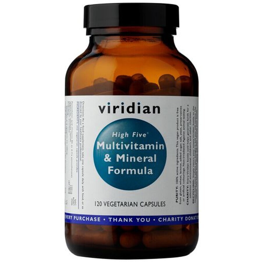 Viridian High Five Multivitamin & Mineralien Formel 120 Kapseln