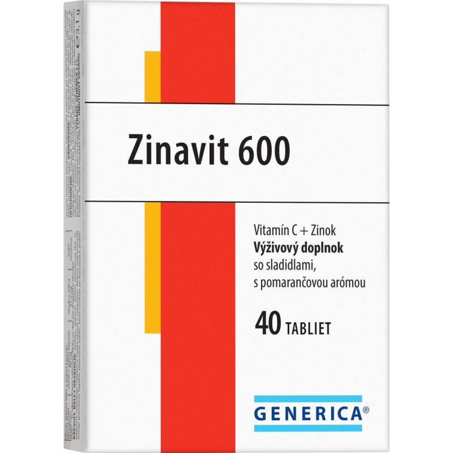 Generica Zinavit 600 mit Orangengeschmack 40 Tabletten