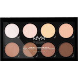 NYX Professional Makeup Highlight & Contour Pro Palette, Paletă de contur 21,6 g