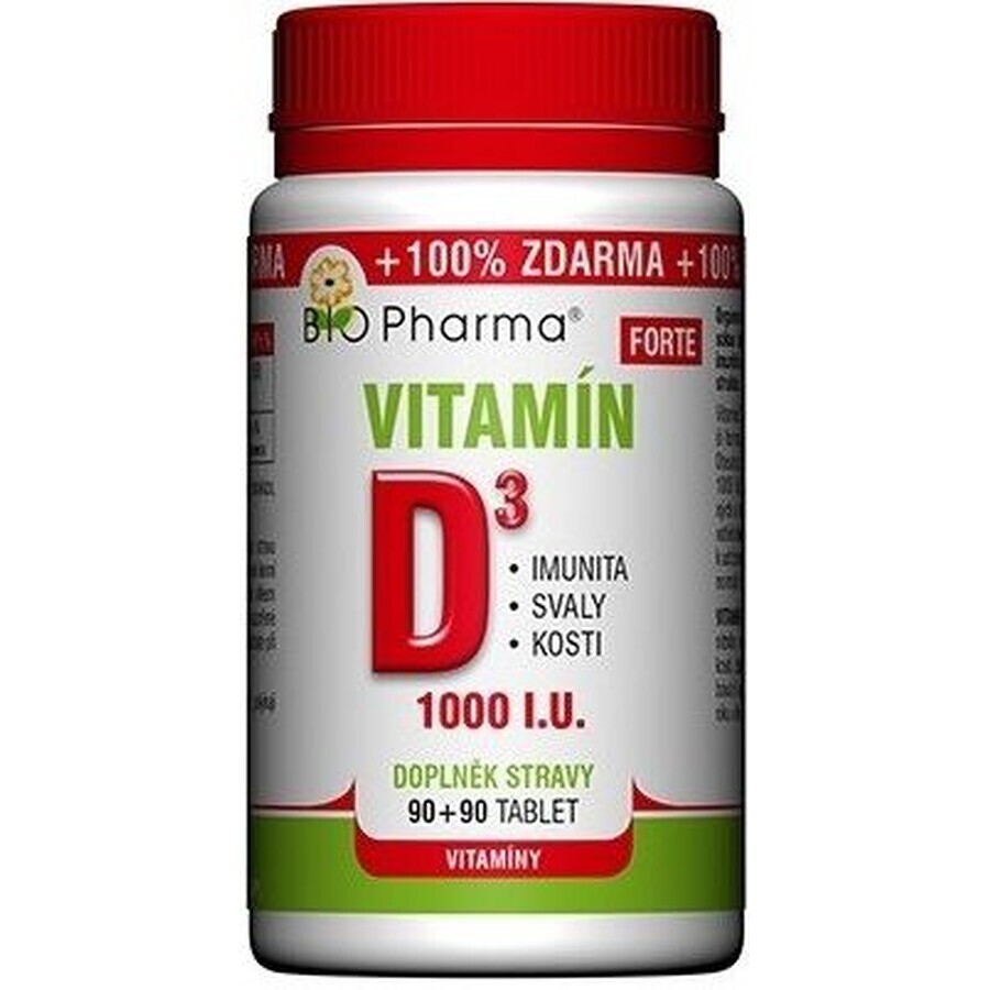 Bio Pharma Vitamine D3 FORTE 180 comprimés