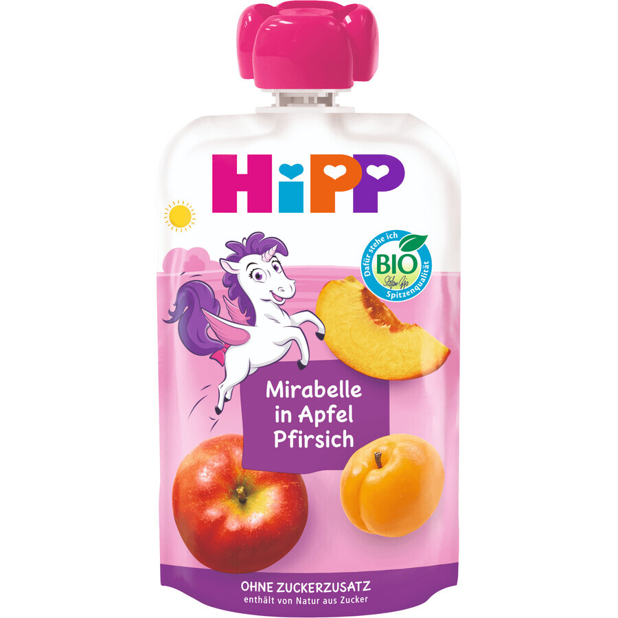 HiPP HiPPis ORGANIC Capsula di mela, pesca e mirabelle 100 g