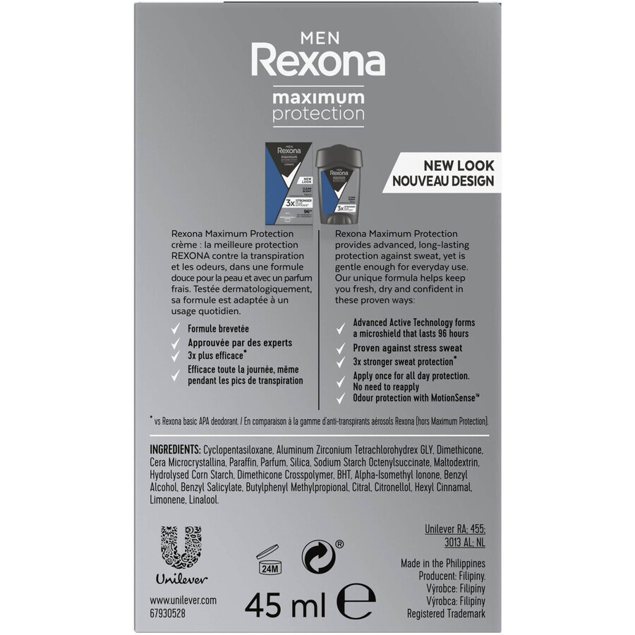 Rexona Men Maximum Protection Reinigungsduft 45 ml