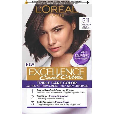 L'Oréal Paris Excellence Cool Creme Permanent Color 5.11 Ultra ash light brown