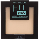 Maybelline New York Fit Me Puder 105 Natürlich Elfenbein 9 g